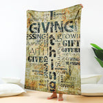 Giving And Tithing Religious Words Print Blanket