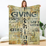 Giving And Tithing Religious Words Print Blanket