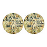 Giving And Tithing Religious Words Print Car Coasters