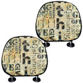 Giving And Tithing Religious Words Print Car Headrest Covers