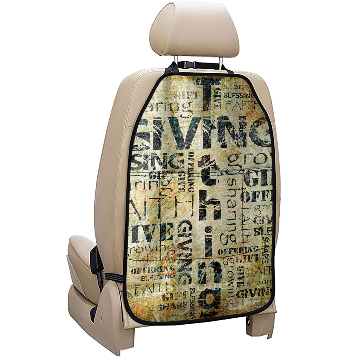 Giving And Tithing Religious Words Print Car Seat Organizers