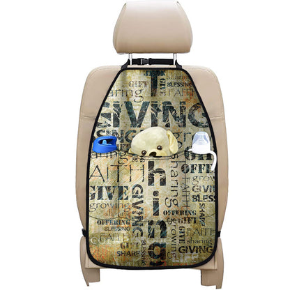 Giving And Tithing Religious Words Print Car Seat Organizers