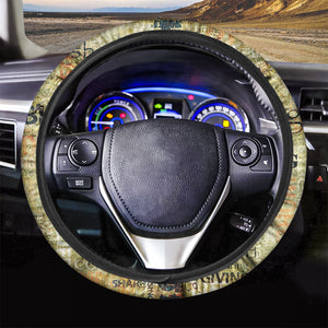 Giving And Tithing Religious Words Print Car Steering Wheel Cover