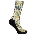 Giving And Tithing Religious Words Print Crew Socks