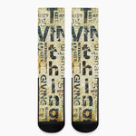 Giving And Tithing Religious Words Print Crew Socks