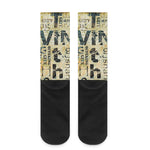 Giving And Tithing Religious Words Print Crew Socks