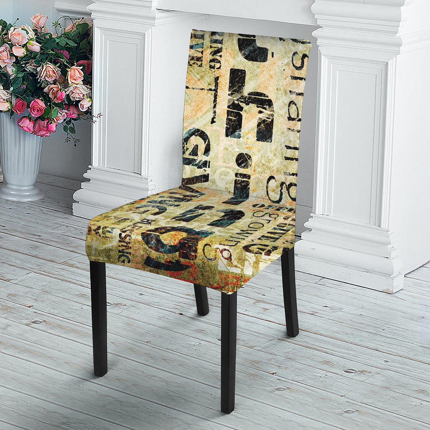 Giving And Tithing Religious Words Print Dining Chair Slipcover