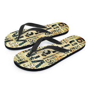 Giving And Tithing Religious Words Print Flip Flops