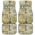 Giving And Tithing Religious Words Print Front and Back Car Floor Mats