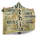 Giving And Tithing Religious Words Print Hooded Blanket