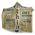 Giving And Tithing Religious Words Print Hooded Blanket