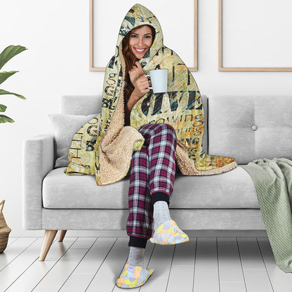 Giving And Tithing Religious Words Print Hooded Blanket