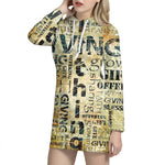 Giving And Tithing Religious Words Print Hoodie Dress