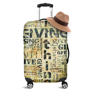 Giving And Tithing Religious Words Print Luggage Cover