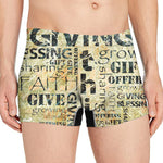 Giving And Tithing Religious Words Print Men's Boxer Briefs