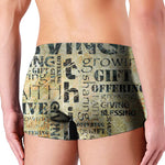 Giving And Tithing Religious Words Print Men's Boxer Briefs