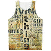 Giving And Tithing Religious Words Print Men's Tank Top