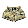 Giving And Tithing Religious Words Print Muay Thai Boxing Shorts