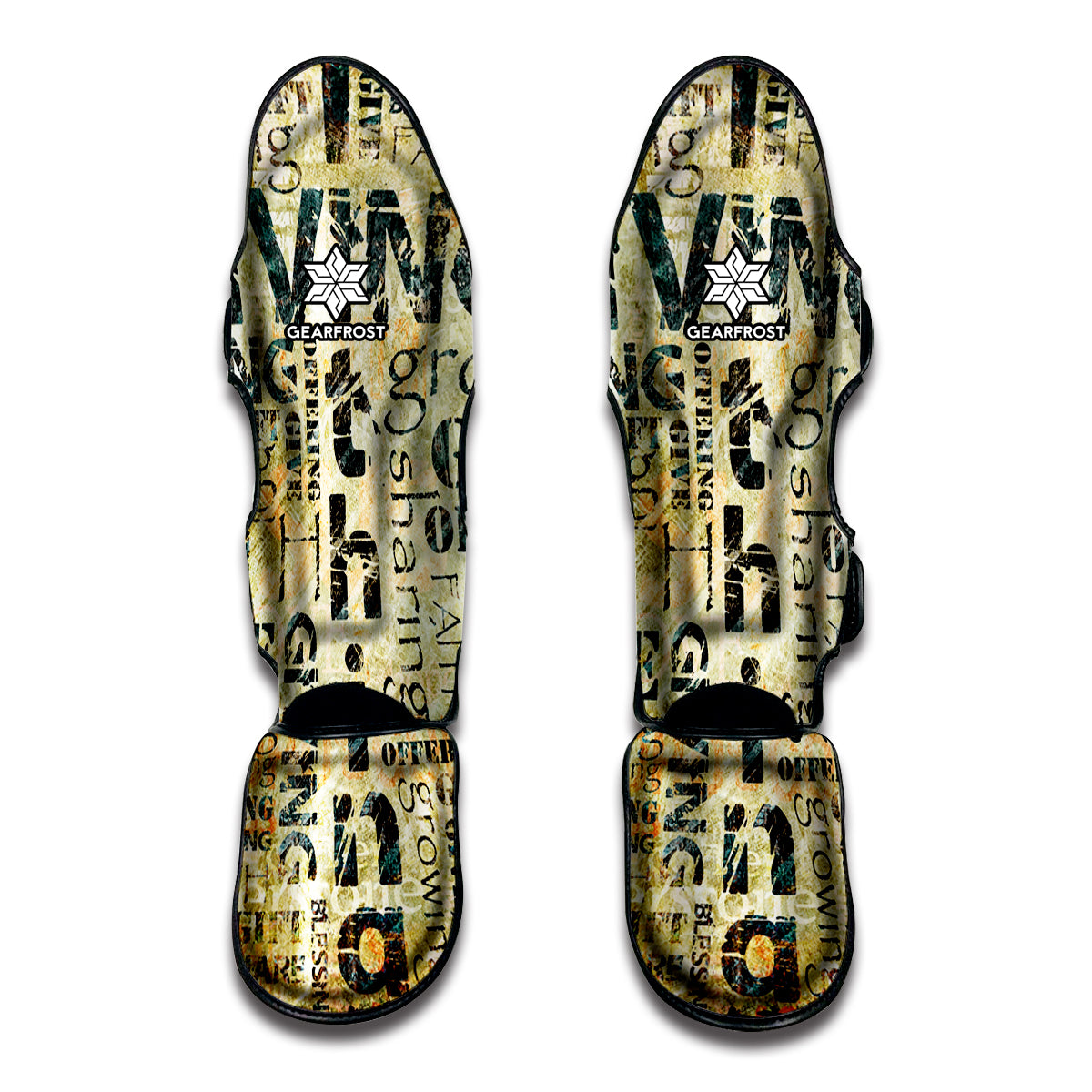 Giving And Tithing Religious Words Print Muay Thai Shin Guard