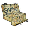 Giving And Tithing Religious Words Print Pet Car Back Seat Cover