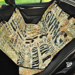 Giving And Tithing Religious Words Print Pet Car Back Seat Cover