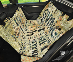 Giving And Tithing Religious Words Print Pet Car Back Seat Cover