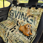 Giving And Tithing Religious Words Print Pet Car Back Seat Cover