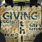 Giving And Tithing Religious Words Print Pet Car Back Seat Cover