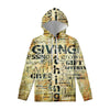 Giving And Tithing Religious Words Print Pullover Hoodie