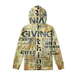 Giving And Tithing Religious Words Print Pullover Hoodie