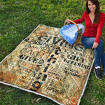 Giving And Tithing Religious Words Print Quilt