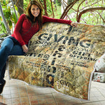 Giving And Tithing Religious Words Print Quilt