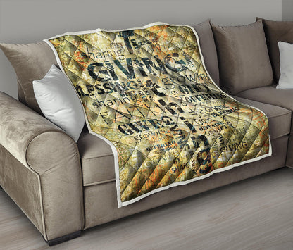Giving And Tithing Religious Words Print Quilt