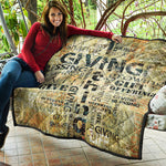 Giving And Tithing Religious Words Print Quilt