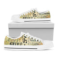 Giving And Tithing Religious Words Print White Low Top Sneakers
