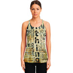 Giving And Tithing Religious Words Print Women's Racerback Tank Top