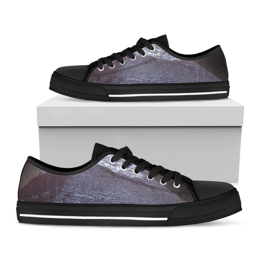 Giza Pyramid Print Black Low Top Shoes