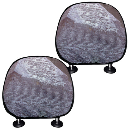 Giza Pyramid Print Car Headrest Covers