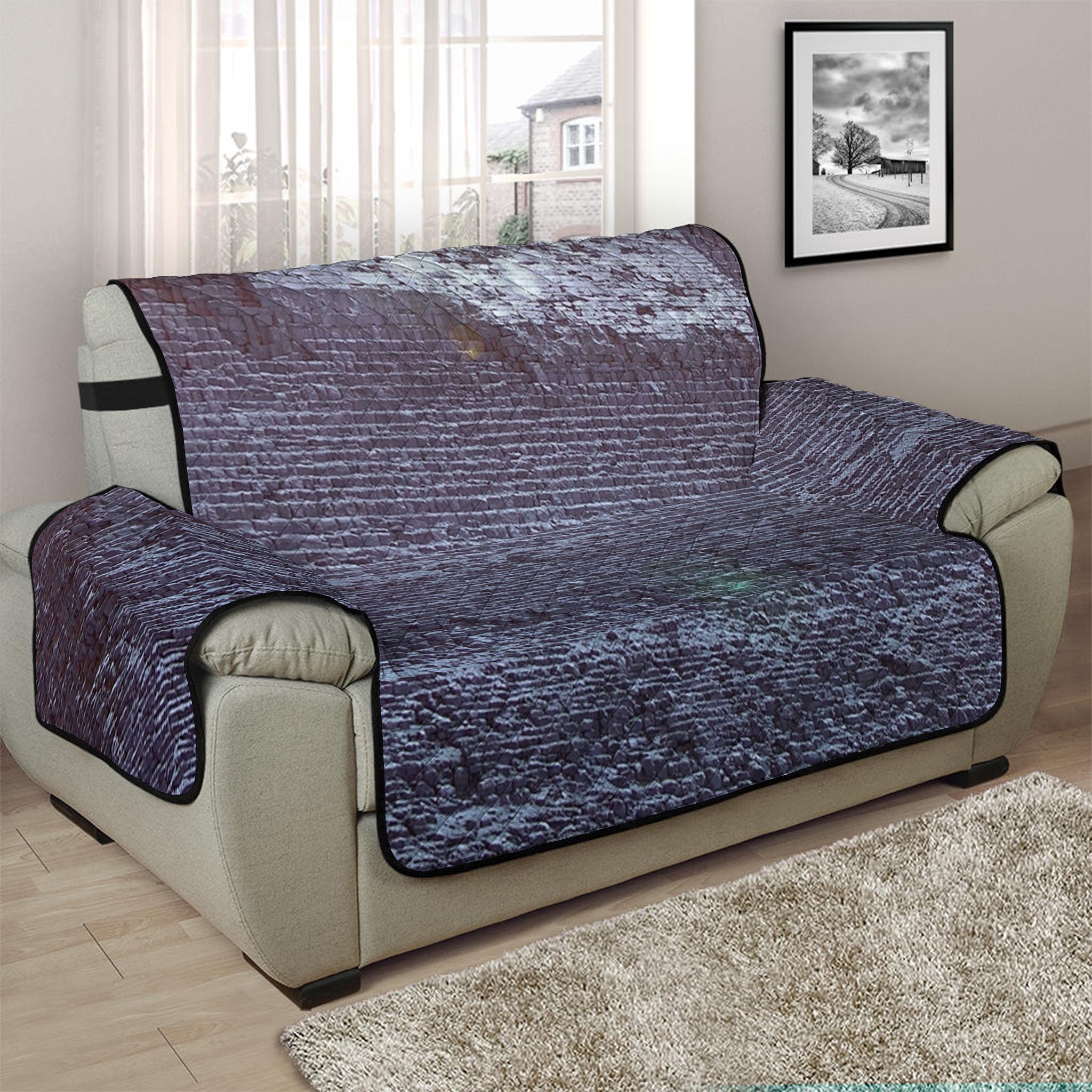 Giza Pyramid Print Half Sofa Protector