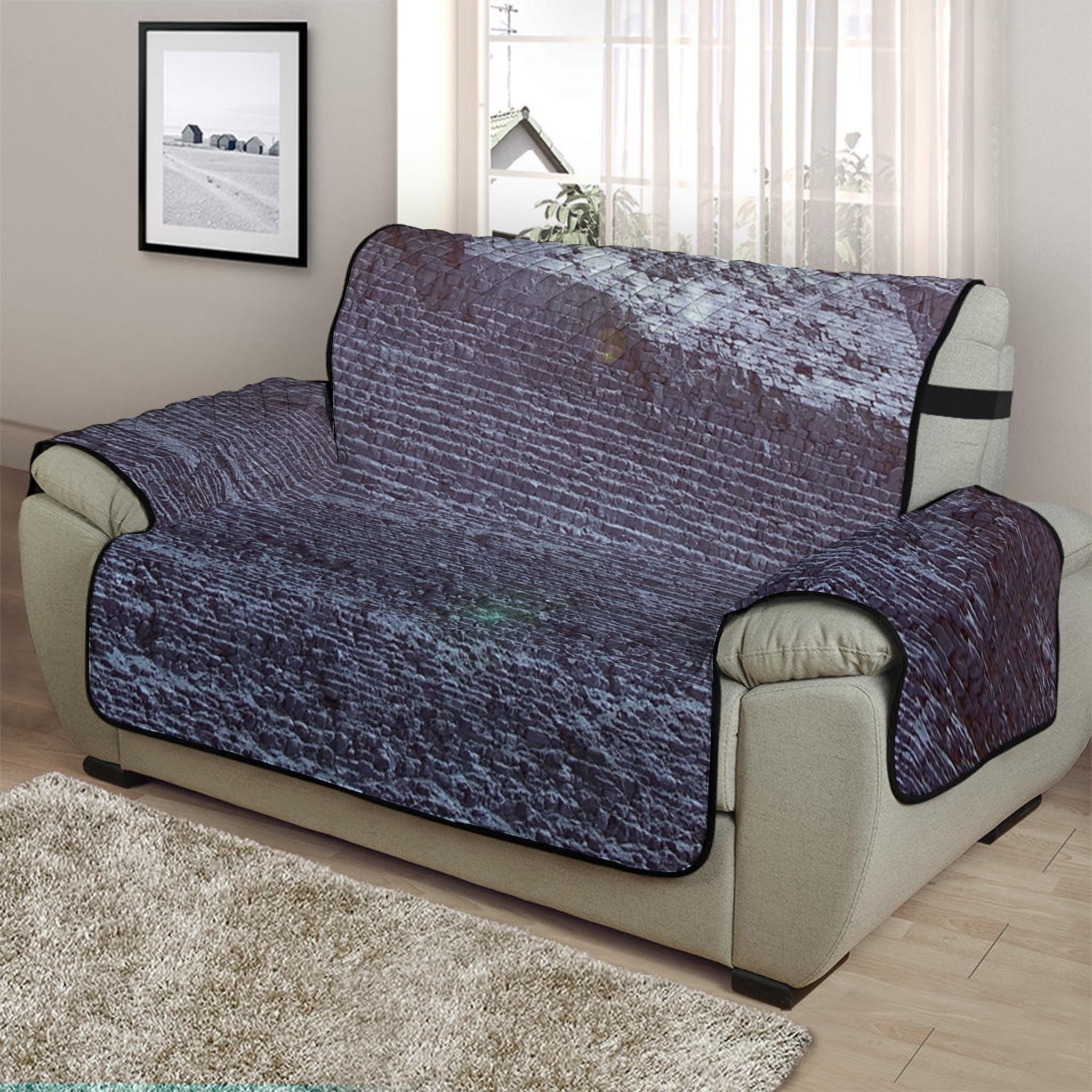 Giza Pyramid Print Half Sofa Protector