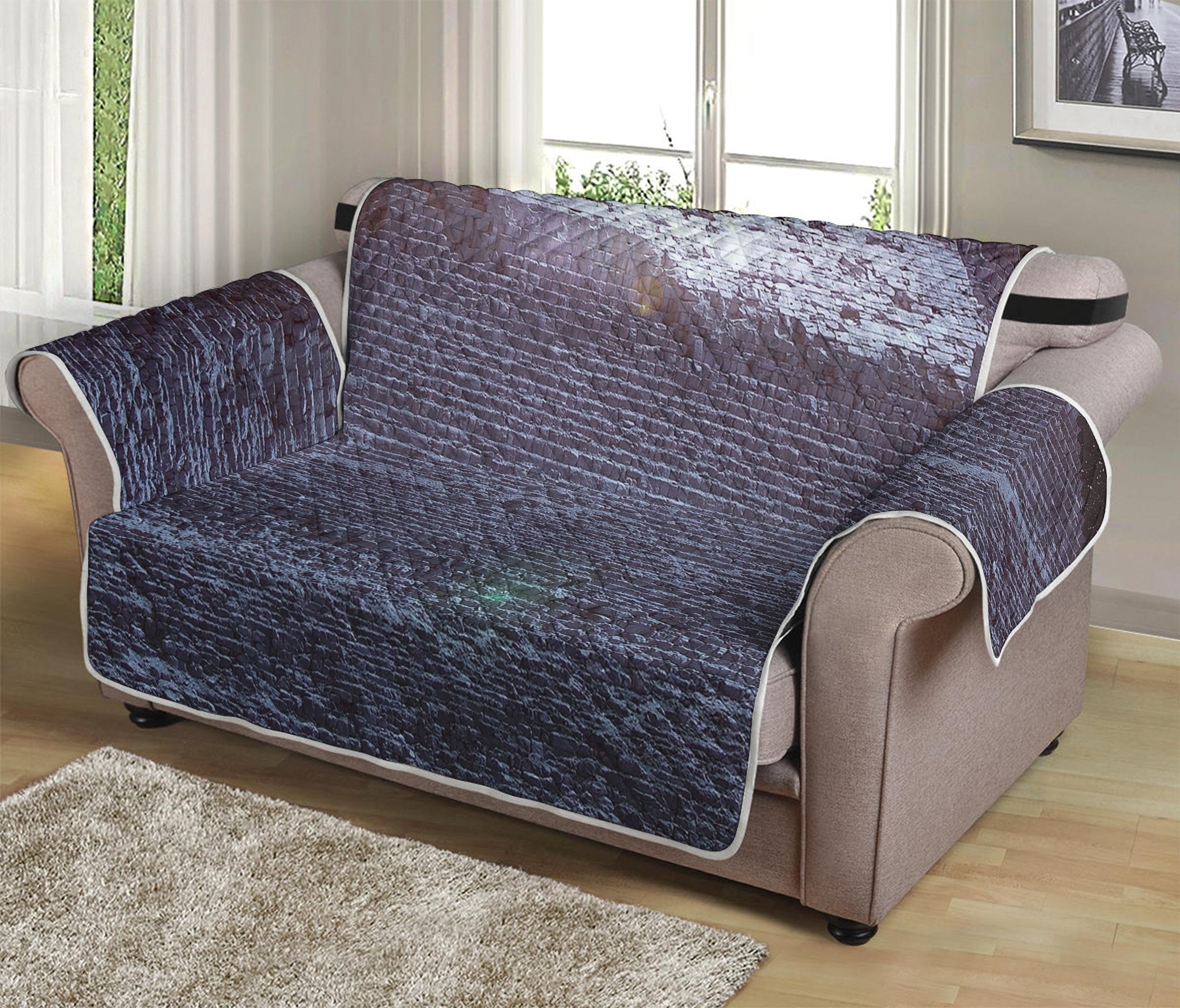 Giza Pyramid Print Loveseat Protector