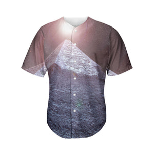 Giza Pyramid Print Men's Baseball Jersey