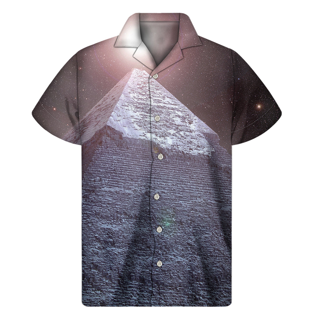 Giza Pyramid Print Men's Short Sleeve Shirt
