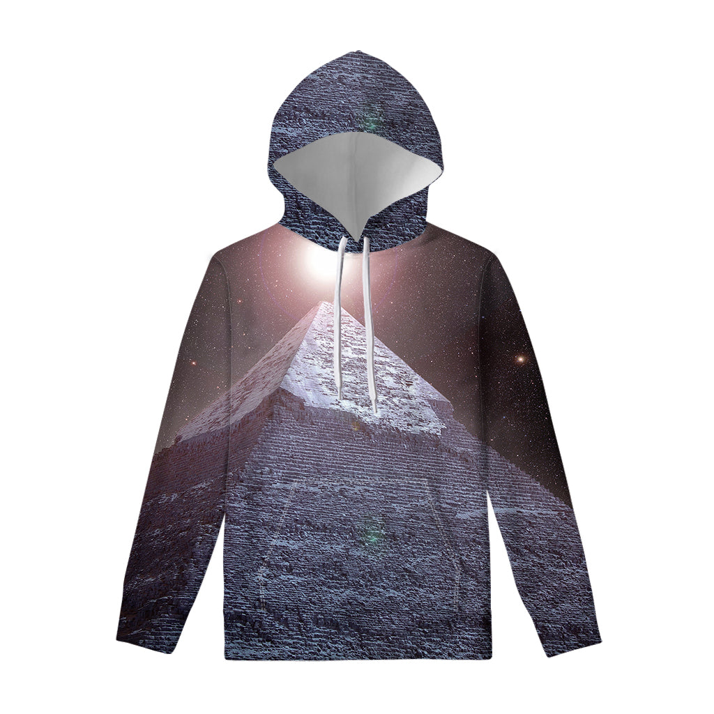 Giza Pyramid Print Pullover Hoodie