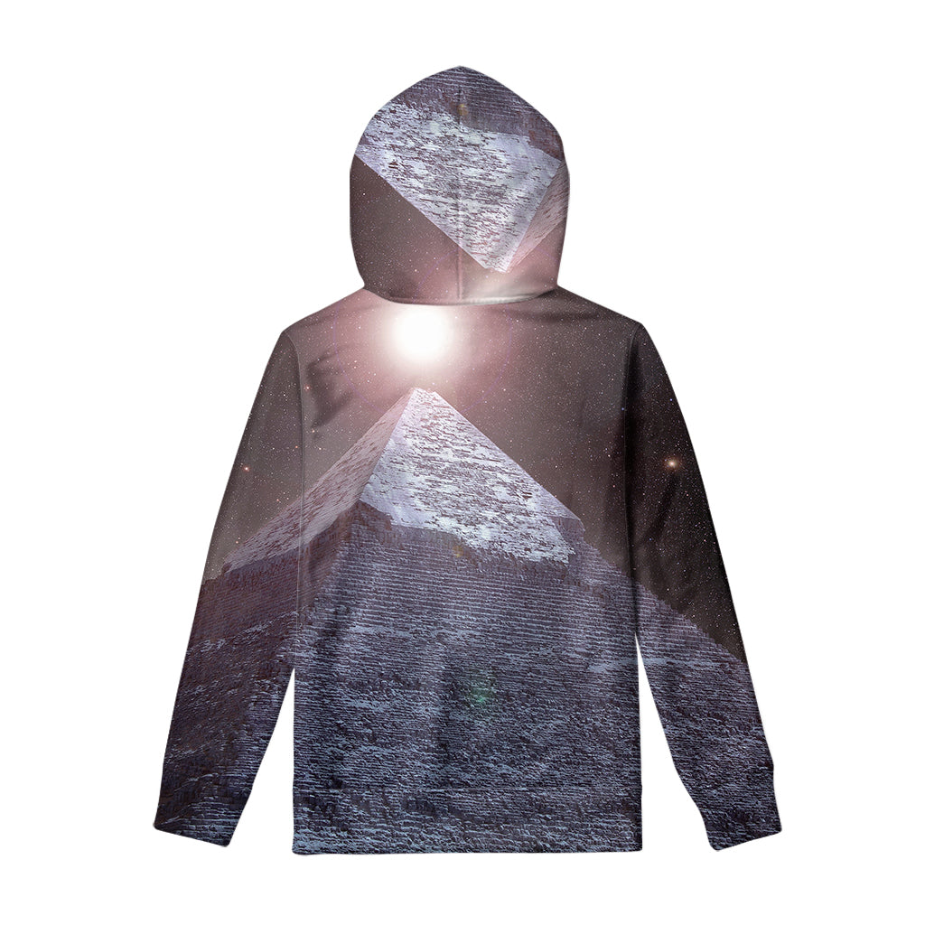 Giza Pyramid Print Pullover Hoodie