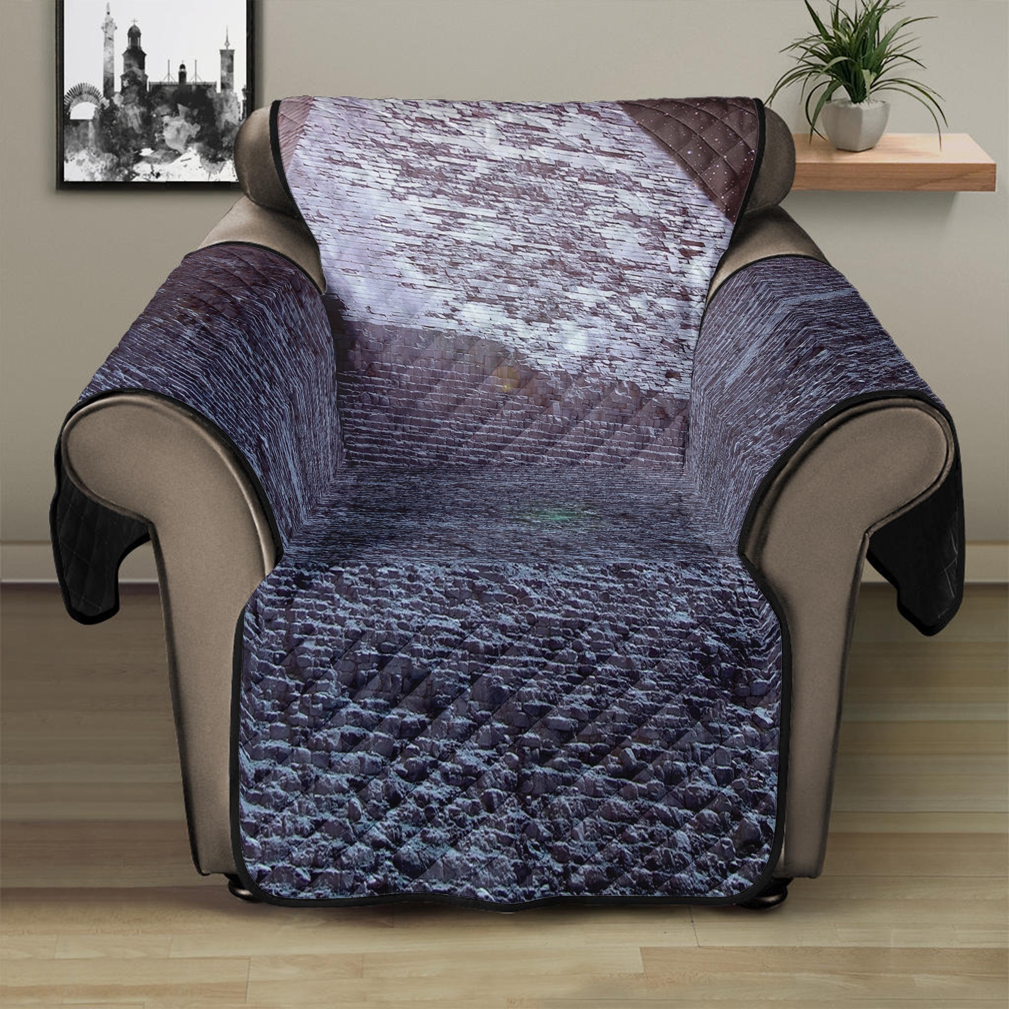 Giza Pyramid Print Recliner Protector