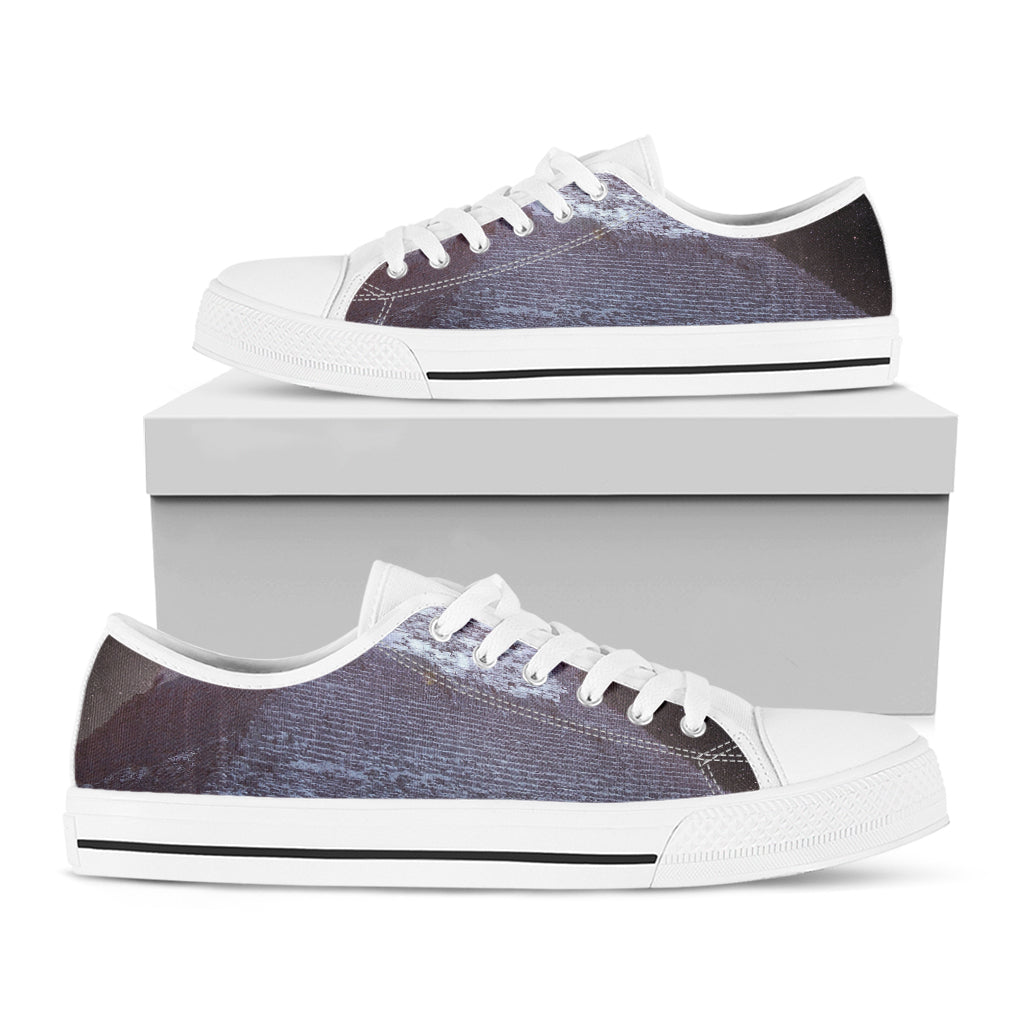 Giza Pyramid Print White Low Top Shoes