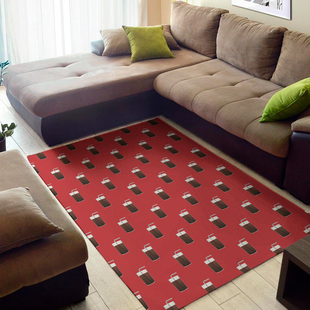 Glass Of Cola Pattern Print Area Rug
