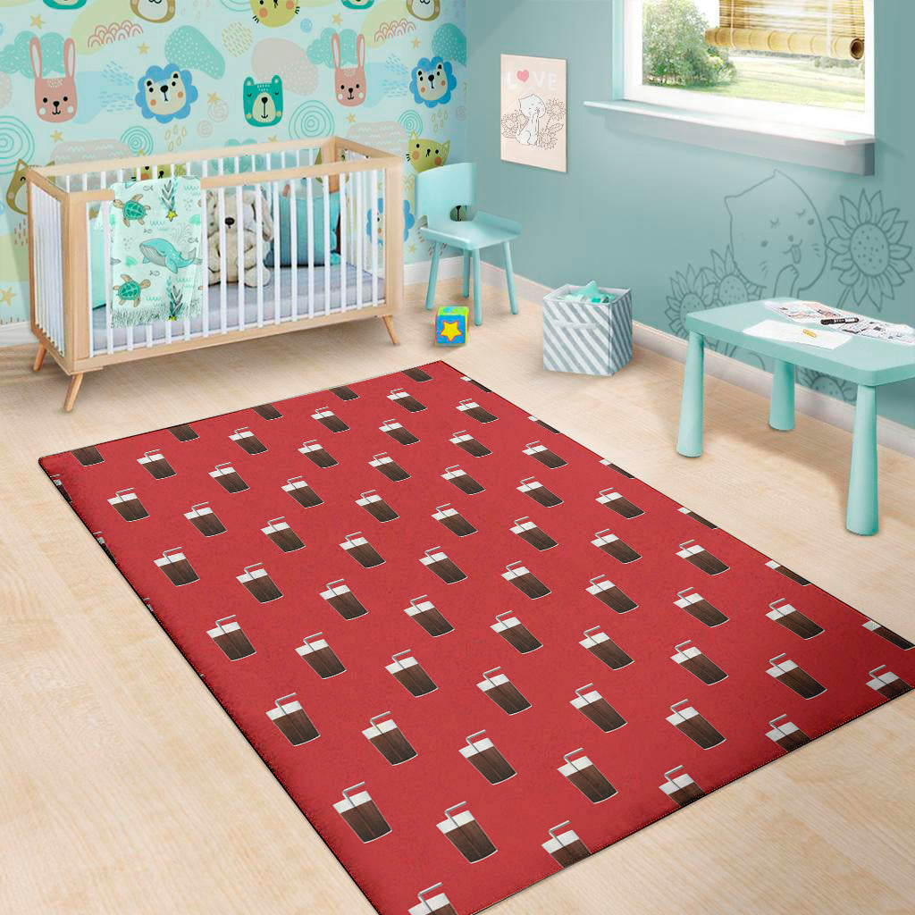 Glass Of Cola Pattern Print Area Rug