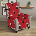 Glass Of Cola Pattern Print Armchair Protector